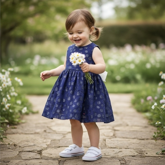 Tommy Hilfiger Girls Dress 2T – Purple Glitter Polka Dot Party Dress | EUC - Picture 7 of 7